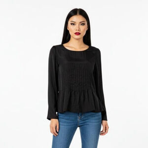 Antonio Melani Black Long Sleeve Blouse - Med